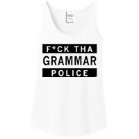 Fuck Tha Grammar Police Ladies Essential Tank