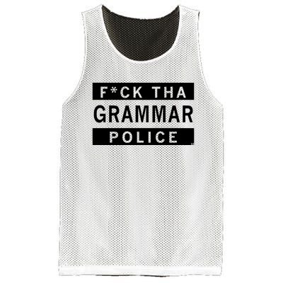 Fuck Tha Grammar Police Mesh Reversible Basketball Jersey Tank