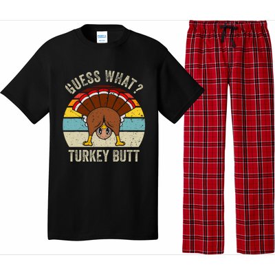 Funny Thanksgiving Guess What Turkey Butt Pajama Set