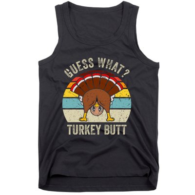 Funny Thanksgiving Guess What Turkey Butt Tank Top