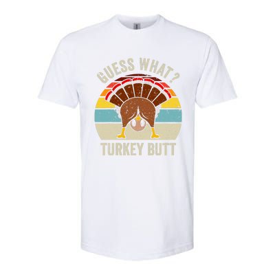 Funny Thanksgiving Guess What Turkey Butt Softstyle CVC T-Shirt