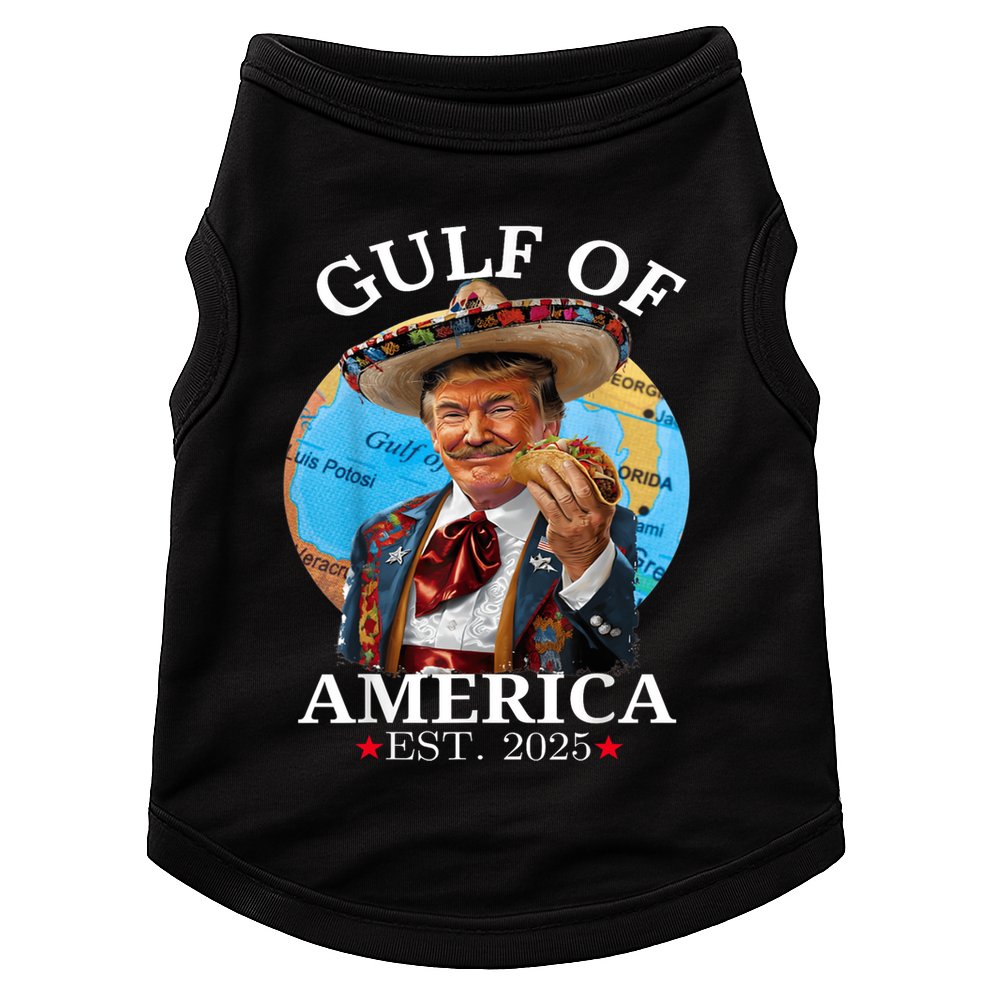 Funny Trump Gulf Of Us America Est 2025 Doggie Tank