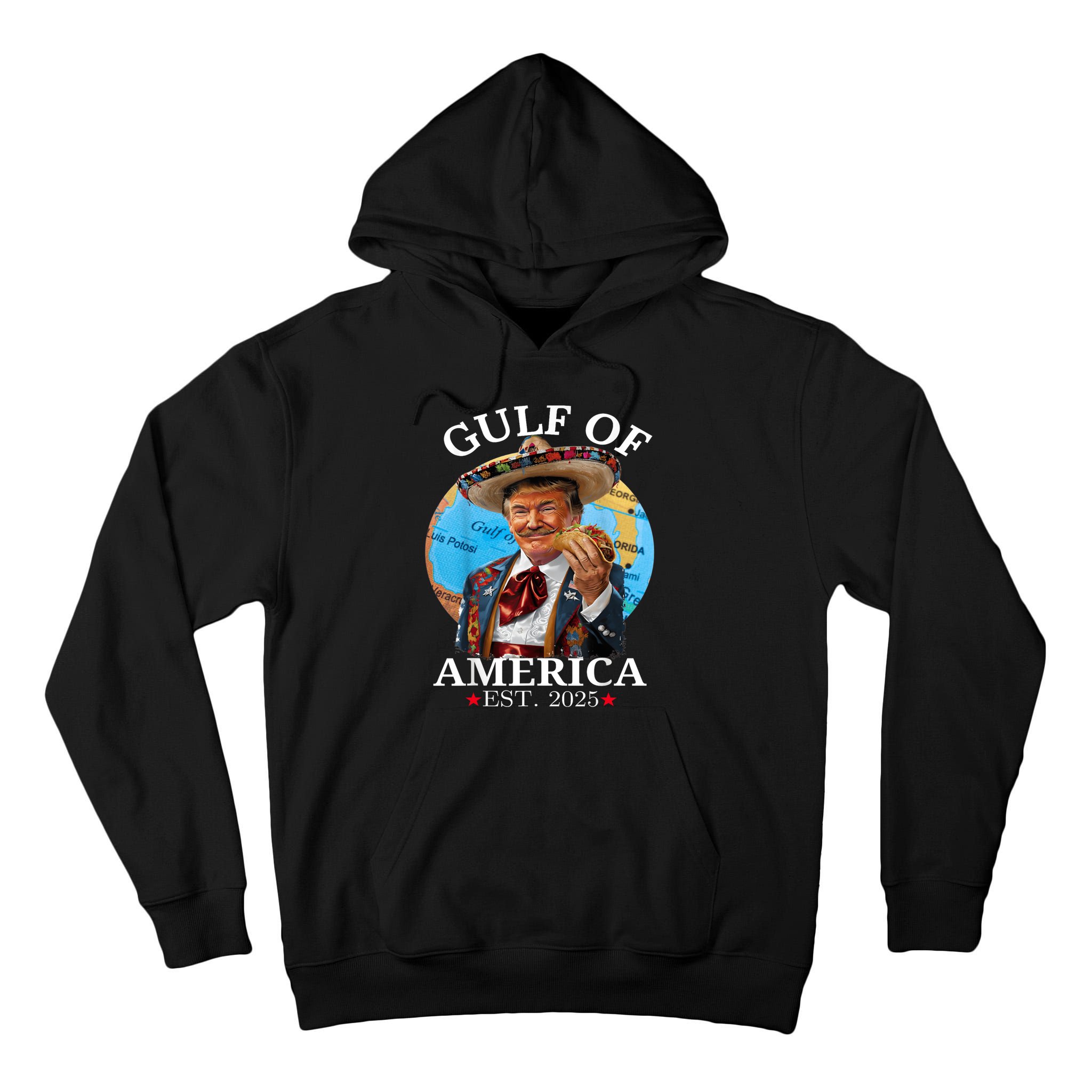 Funny Trump Gulf Of Us America Est 2025 Tall Hoodie