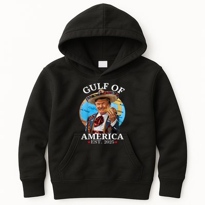 Funny Trump Gulf Of Us America Est 2025 Kids Hoodie