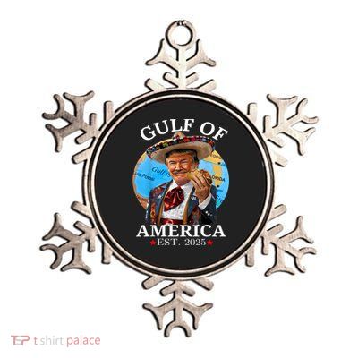 Funny Trump Gulf Of Us America Est 2025 Metallic Star Ornament