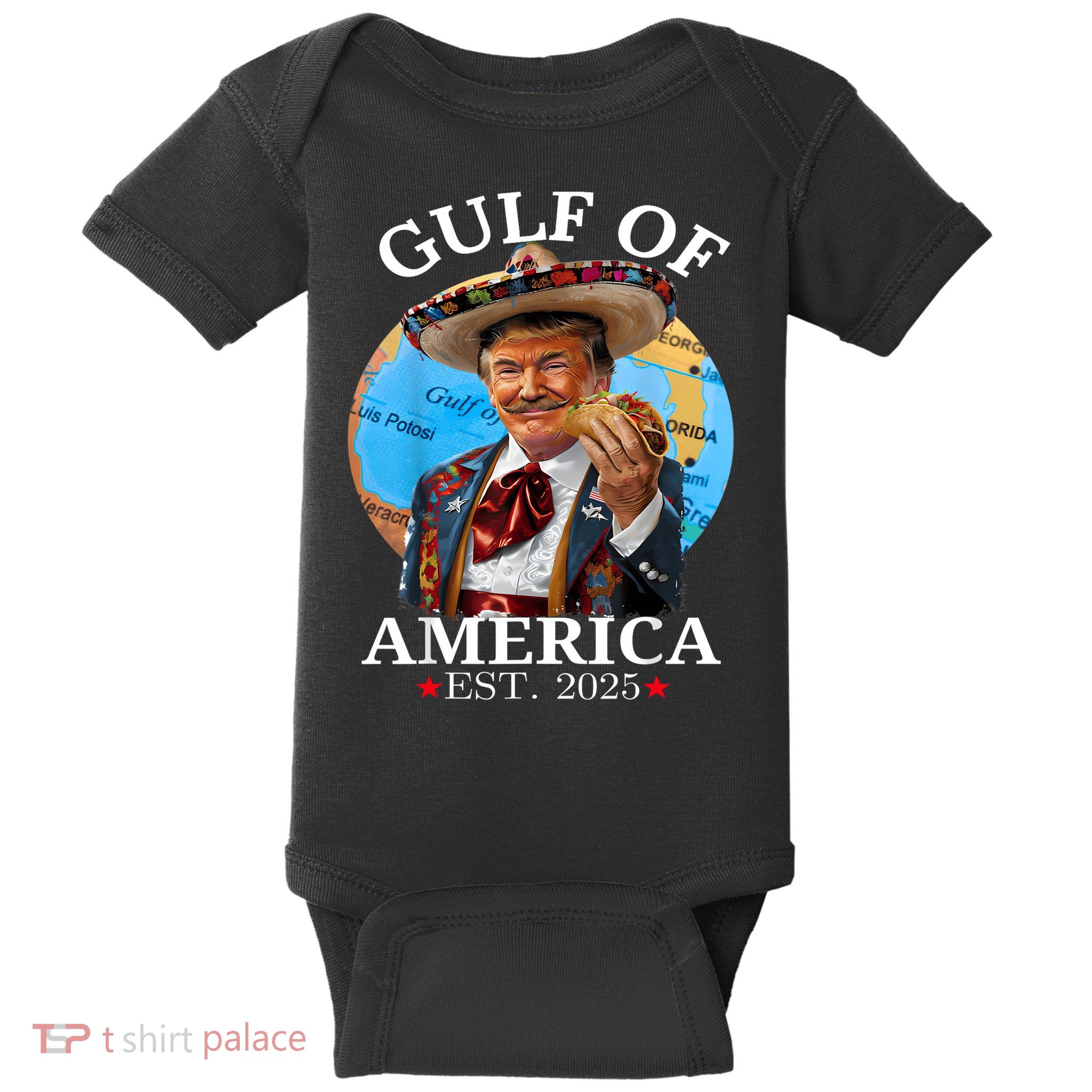 Funny Trump Gulf Of Us America Est 2025 Baby Bodysuit