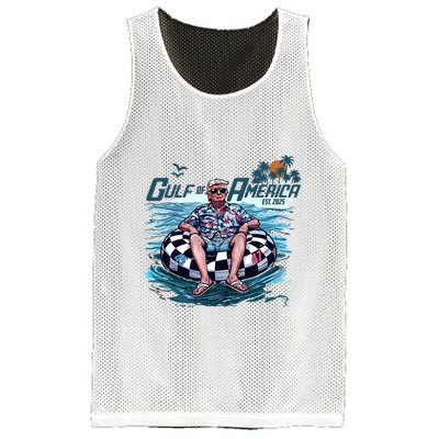 Funny Trump Gulf Of Us America Est 2025 Mesh Reversible Basketball Jersey Tank