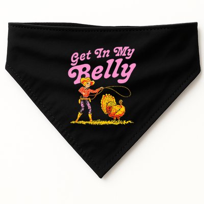 Funny Thanksgiving Get In My Belly USA-Made Doggie Bandana