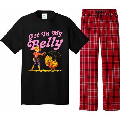 Funny Thanksgiving Get In My Belly Pajama Set