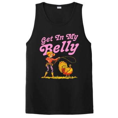 Funny Thanksgiving Get In My Belly PosiCharge Competitor Tank