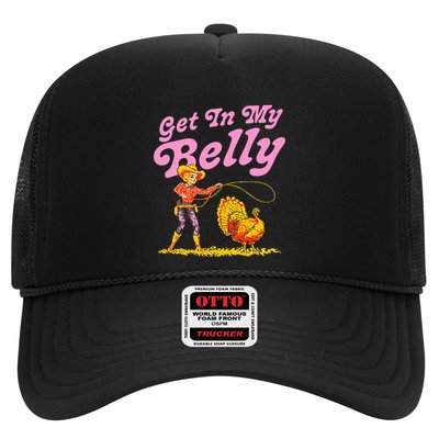Funny Thanksgiving Get In My Belly Trucker Hat