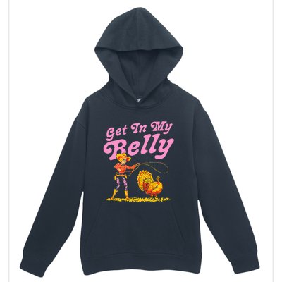 Funny Thanksgiving Get In My Belly Urban Pullover Hoodie