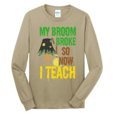 Funny Teacher Gift Idea Witch Halloween Tall Long Sleeve T-Shirt