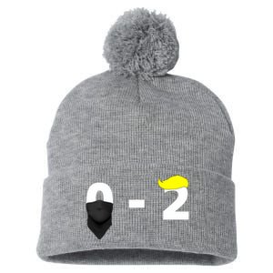 Funny Trump Golf Course Gunshots 02 Trump Is Safe Pom Pom 12in Knit Beanie