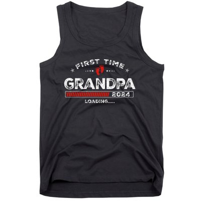 First Time Grandpa Est. 2024 Loading Soon To Be Dad Grandpa Tank Top