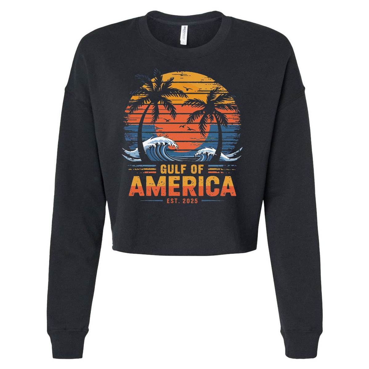 Funny Trump Gulf Of Us America 2025 Trump Merchandise Cropped Pullover Crew