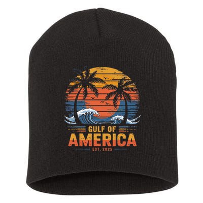 Funny Trump Gulf Of Us America 2025 Trump Merchandise Short Acrylic Beanie