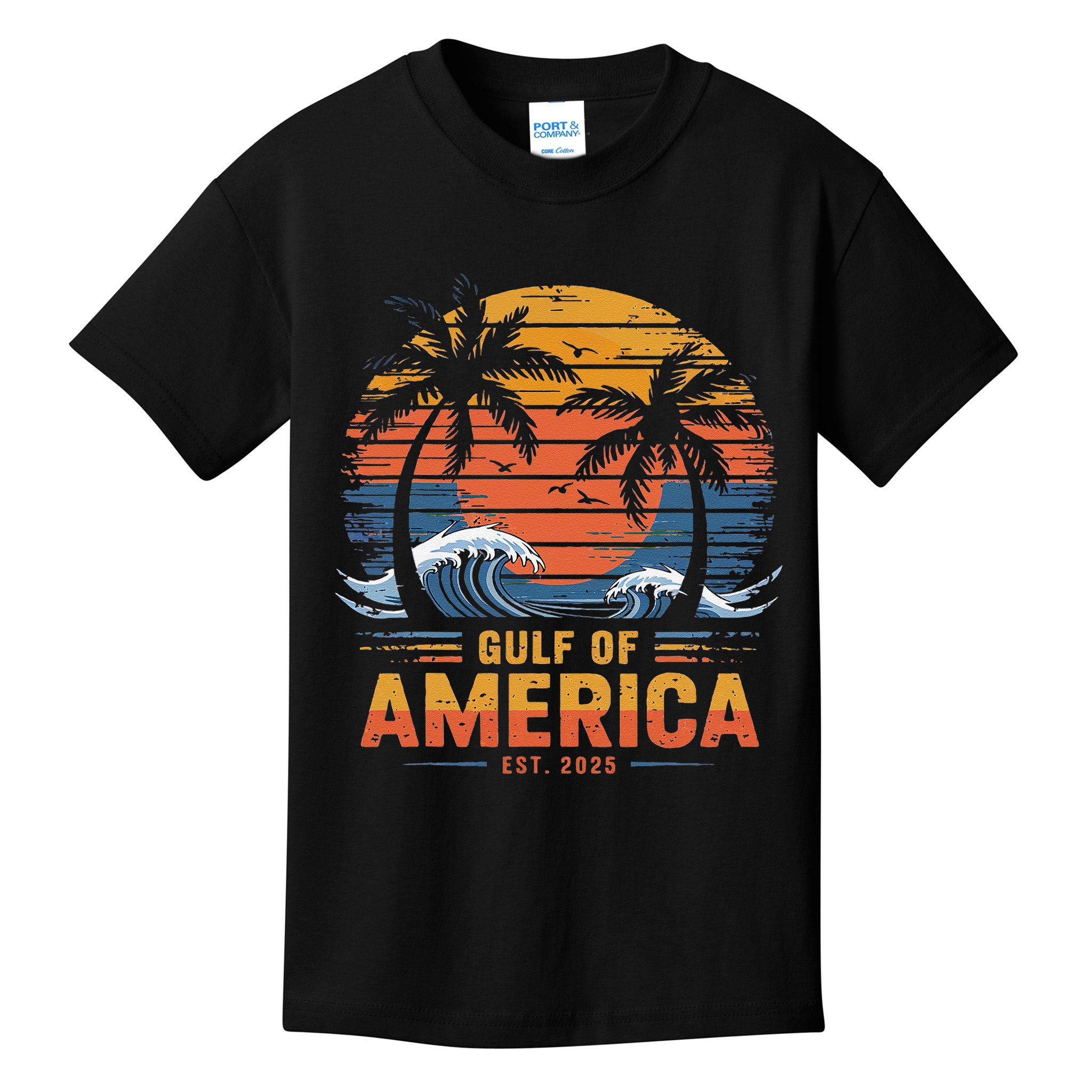 Funny Trump Gulf Of Us America 2025 Trump Merchandise Kids T-Shirt