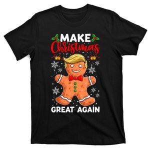 Funny Trump Gingerbread Man Make Christmas Great Again 2024 T-Shirt