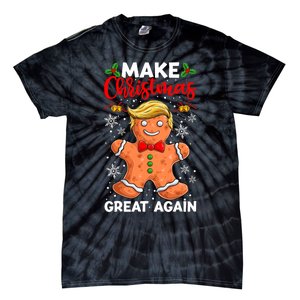 Funny Trump Gingerbread Man Make Christmas Great Again 2024 Tie-Dye T-Shirt