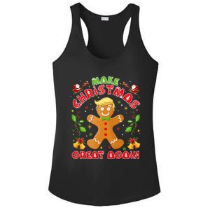 Funny Trump Gingerbread Man Make Christmas Great Again 2024 Ladies PosiCharge Competitor Racerback Tank