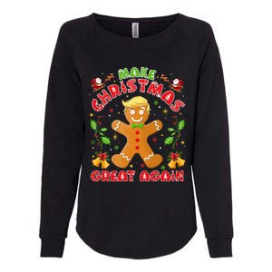 Funny Trump Gingerbread Man Make Christmas Great Again 2024 Womens California Wash Sweatshirt