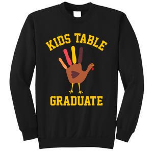 Funny Table Graduate Thanksgiving Turkey Handprint Sweatshirt