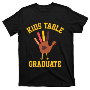 Funny Table Graduate Thanksgiving Turkey Handprint T-Shirt