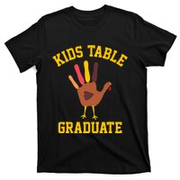 Funny Table Graduate Thanksgiving Turkey Handprint T-Shirt