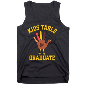 Funny Table Graduate Thanksgiving Turkey Handprint Tank Top