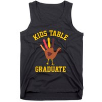 Funny Table Graduate Thanksgiving Turkey Handprint Tank Top