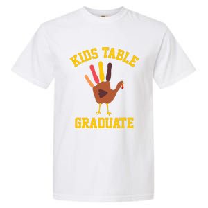 Funny Table Graduate Thanksgiving Turkey Handprint Garment-Dyed Heavyweight T-Shirt