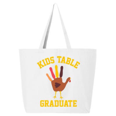 Funny Table Graduate Thanksgiving Turkey Handprint 25L Jumbo Tote