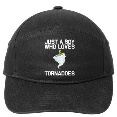 Funny Tornado Gift For Kids Hurricane Weather Chaser 7-Panel Snapback Hat