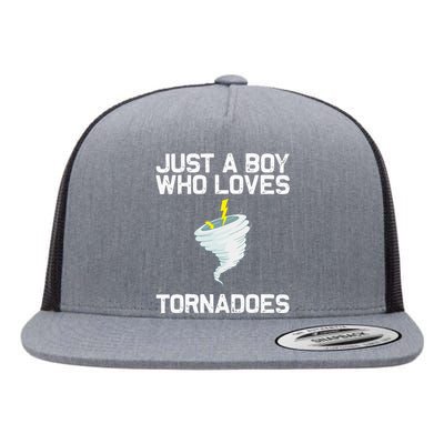 Funny Tornado Gift For Kids Hurricane Weather Chaser Flat Bill Trucker Hat