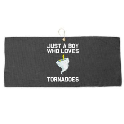 Funny Tornado Gift For Kids Hurricane Weather Chaser Large Microfiber Waffle Golf Towel