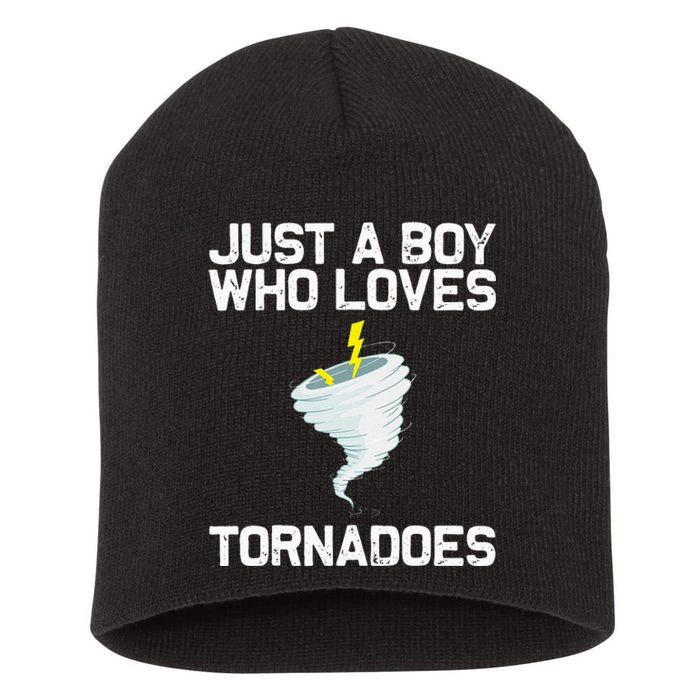 Funny Tornado Gift For Kids Hurricane Weather Chaser Short Acrylic Beanie