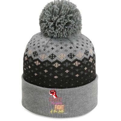 Fight The Good Fight Of The Faith 1 Tim 6:12 Gift The Baniff Cuffed Pom Beanie