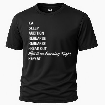 Funny Theater Geek Gift Musical Life Eat Sleep Theatre Performance Shirt