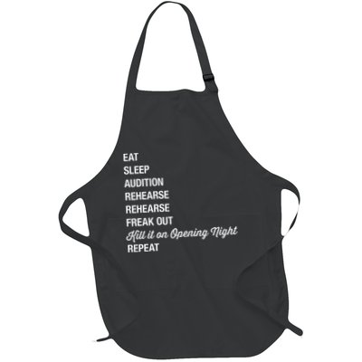 Funny Theater Geek Gift Musical Life Eat Sleep Theatre Apron