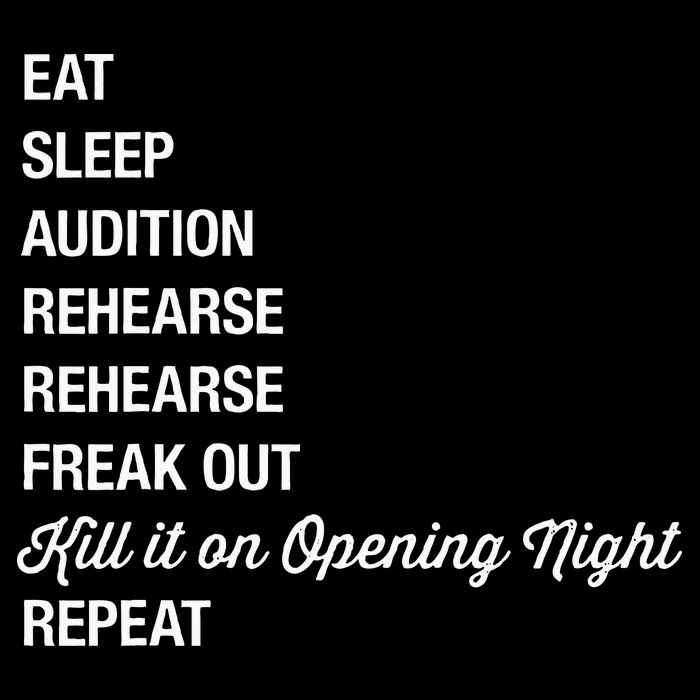 Funny Theater Geek Gift Musical Life Eat Sleep Theatre Premium T-Shirt