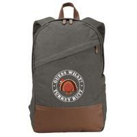 Funny Thanksgiving Guess What Turkey Butt Cotton Canvas Backpack