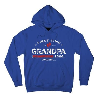 First Time Grandpa Est. 2024 Loading Soon To Be Dad Grandpa Tall Hoodie