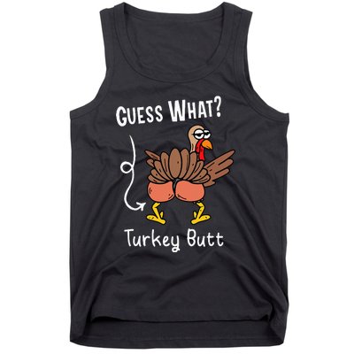 Funny Thanksgiving Guess What Turkey Butt Tank Top