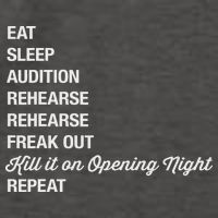 Funny Theater Geek Gift Musical Life Eat Sleep Theatre Vector Backpack
