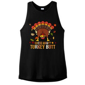 Funny Thanksgiving Guess What Turkey Butt Couples Matching Ladies PosiCharge Tri-Blend Wicking Tank