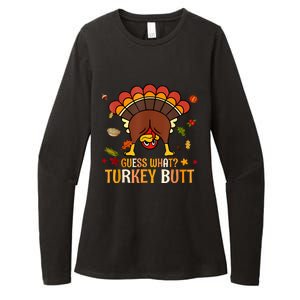 Funny Thanksgiving Guess What Turkey Butt Couples Matching Womens CVC Long Sleeve Shirt