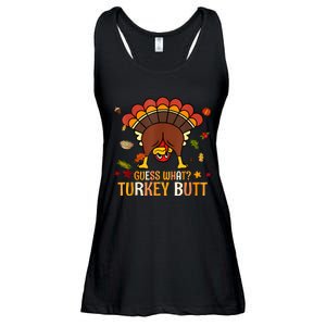 Funny Thanksgiving Guess What Turkey Butt Couples Matching Ladies Essential Flowy Tank