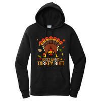 Funny Thanksgiving Guess What Turkey Butt Couples Matching Women's Pullover Hoodie