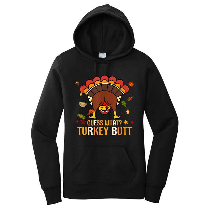 Funny Thanksgiving Guess What Turkey Butt Couples Matching Women's Pullover Hoodie